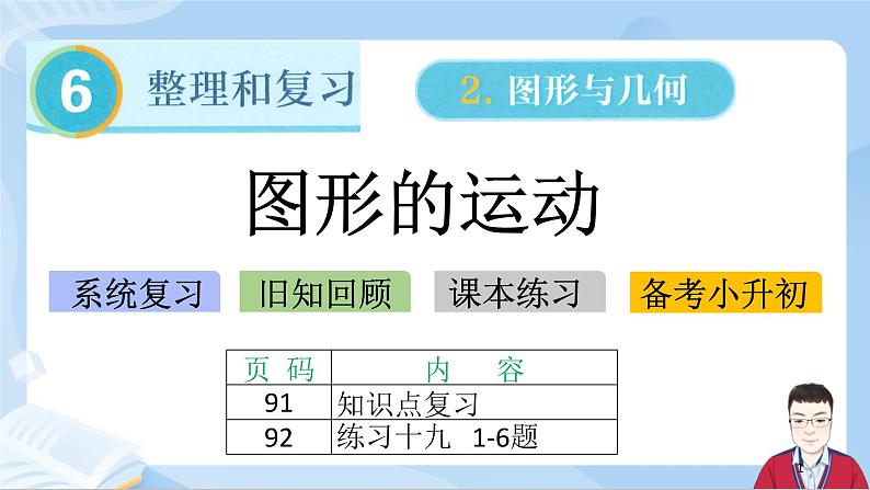6.14《图形与几何-图形的运动》课件+课时练习(含答案)01