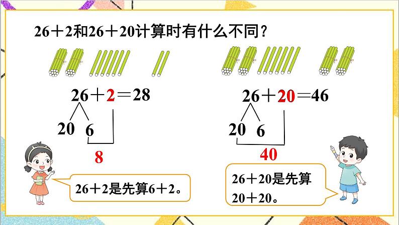 第六单元 2.两位数加一位数、整十数 第1课时 两位数加一位数(不进位)、整十数 课件+教案+导学案06