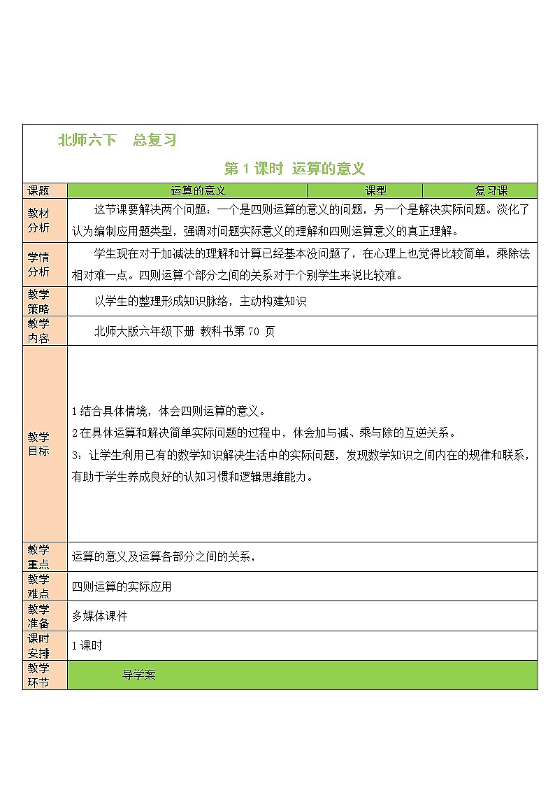 总复习 专题一 数与代数 第4课时 数的运算(一)运算的意义 课件(送教案)01