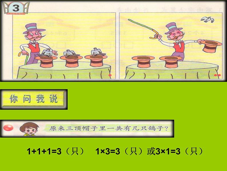 2023年秋季青岛版数学二上第一单元《看魔术 乘法的初步认识2》ppt课件04