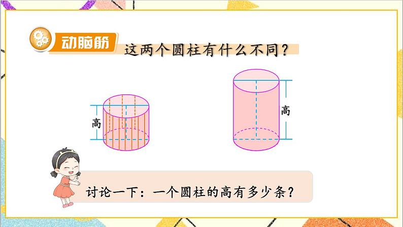 四 圆柱和圆锥 1. 圆柱的表面积 第1课时 圆柱和圆柱的侧面积 课件+教案07