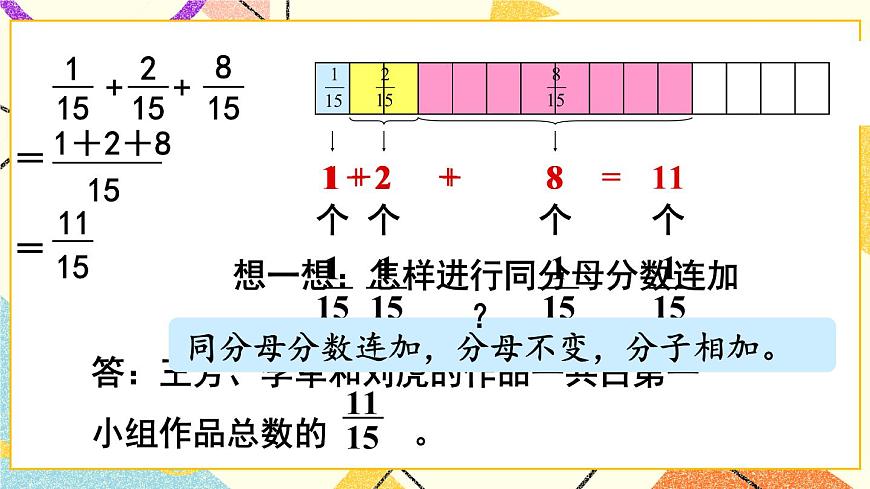 三（3）同分母分?jǐn)?shù)連加、連減、加減混合運(yùn)算   課件第5頁(yè)