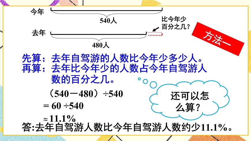 一 （1） 求一個(gè)數(shù)比另一個(gè)數(shù)多（少）百分之幾  課件第7頁(yè)