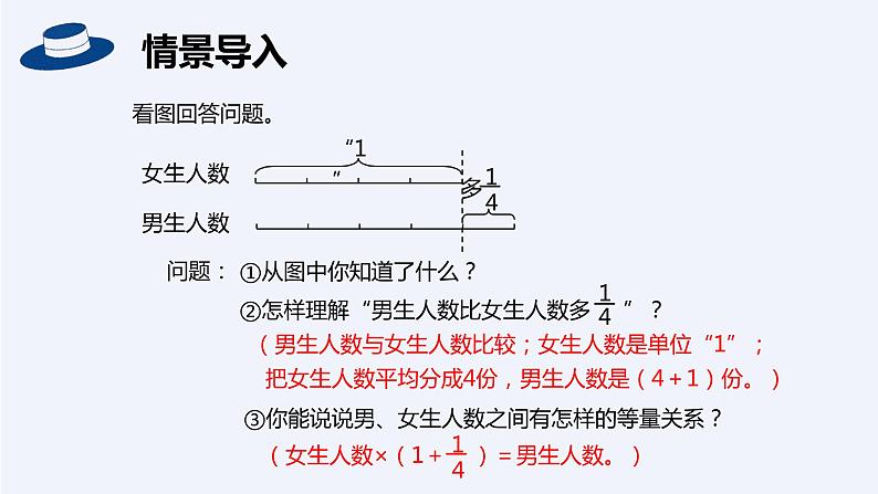 【同步备课】第三单元 第6课时 已知一个数比另一个数多(少)几分之几求这个数六年级数学上册(人教版)课件PPT第4页