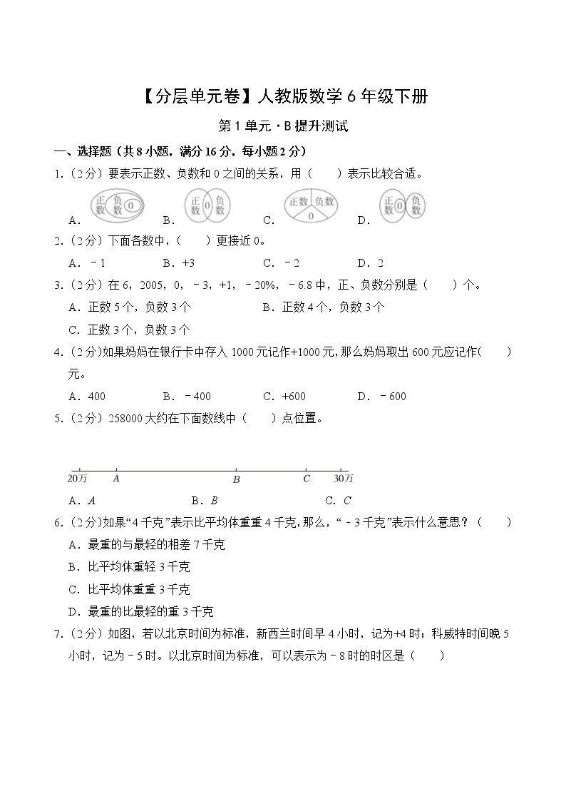 【分层单元卷】人教版数学6年级下册第1单元·B提升测试(含答案)02
