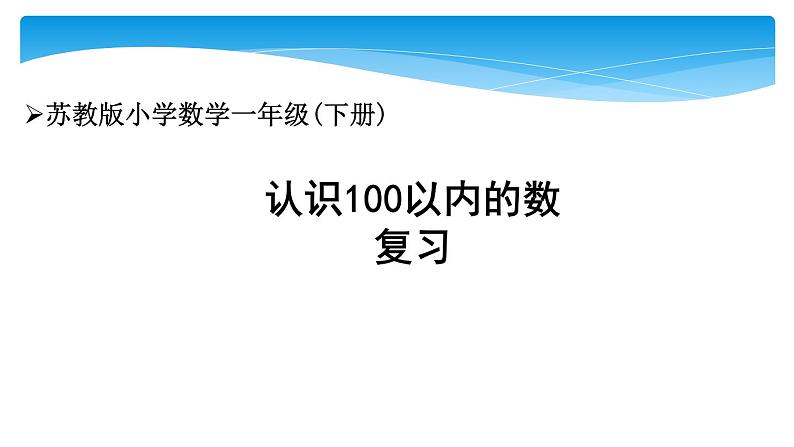 1年级数学苏教版下册课件第3单元《单元复习》第1页