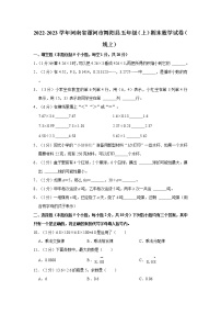 2022-2023学年河南省漯河市舞阳县五年级（上）期末数学试卷（线上）