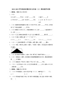 2022-2023学年海南省儋州市五年级（上）期末数学试卷