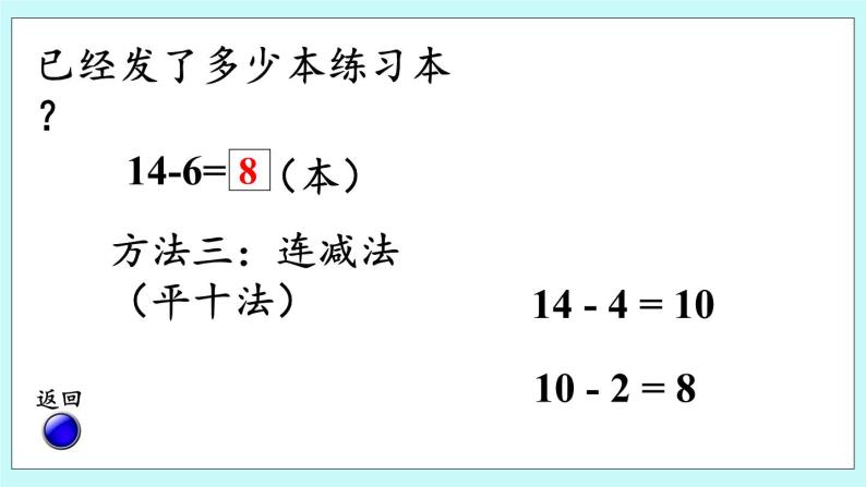青岛版（五年制）数学一上 7.6 十几减6、5、4、3、2 课件+教案+练习06