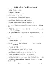 人教版六年级下册数学期末测试卷