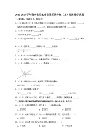 2022-2023学年湖南省娄底市娄星区四年级（上）期末数学试卷