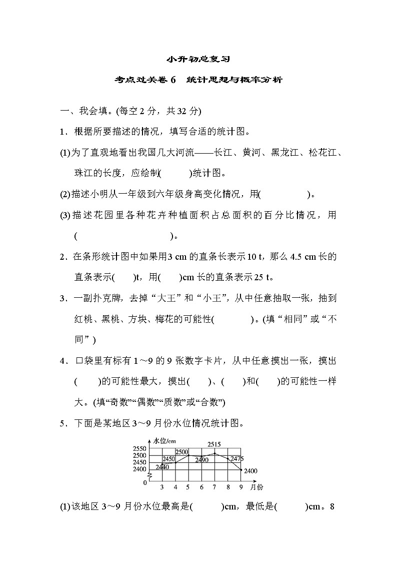 考点过关卷6 统计思想与概率分析第1页