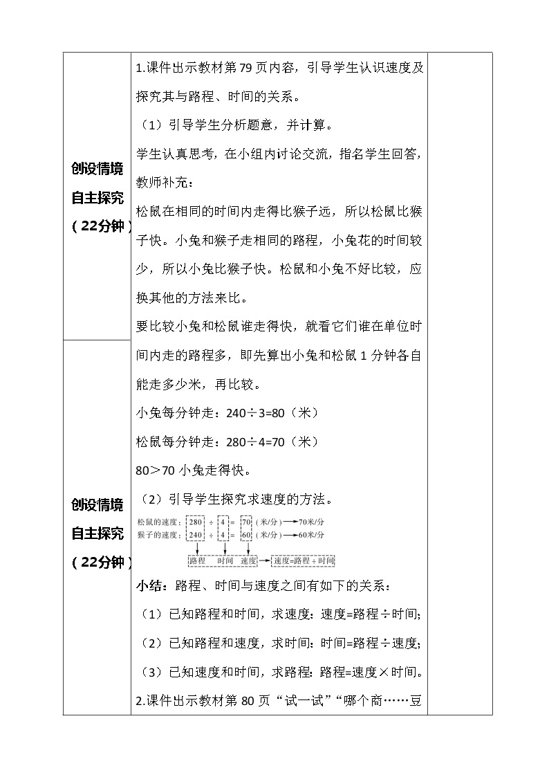 北师大版数学四年级上册-6.5 路程、时间与速度（课件+教案+学案+习题）02