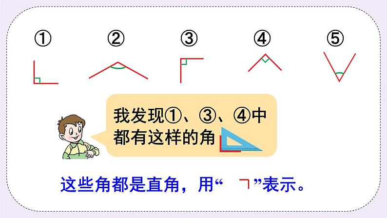 青岛版二上数学 认识直角、比较角的大小 课件第5页