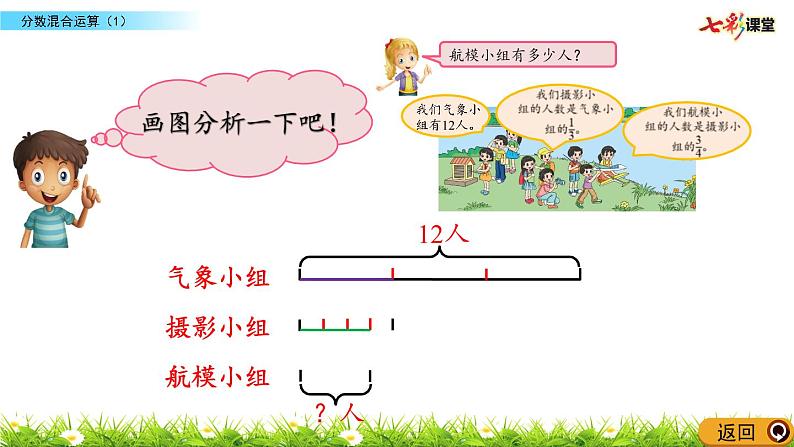 北师大版数学6年级上册 第二单元 2.1 分数混合运算(1)同步课件+教案+课时练07