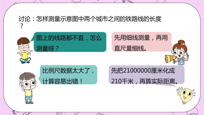 6.4 《求两地实际路程》 PPT课件 冀教版数学六上05