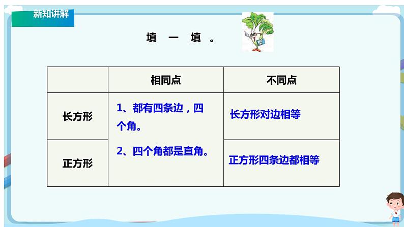 苏教版三上第三单元第一课时《长方形与正方形的认识》课件第8页