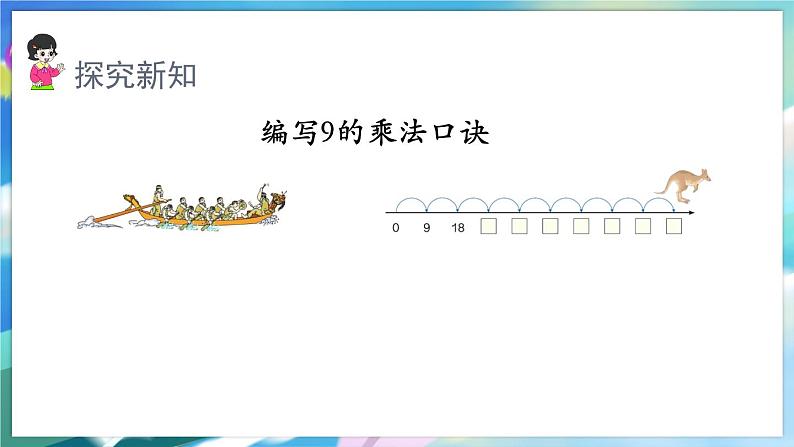 数学人教版二上 六、表内乘法(二) 4.9的乘法口诀 PPT课件06