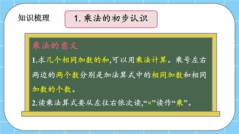 第二单元 表内乘法和除法(一)2.5 整理与复习 课件03