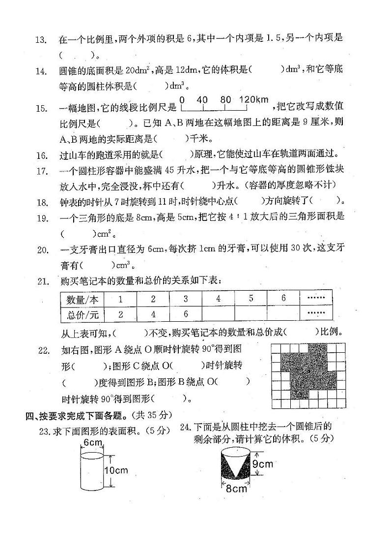 广东省茂名市电白区2022-2023学年六年级下学期期中数学试题第2页