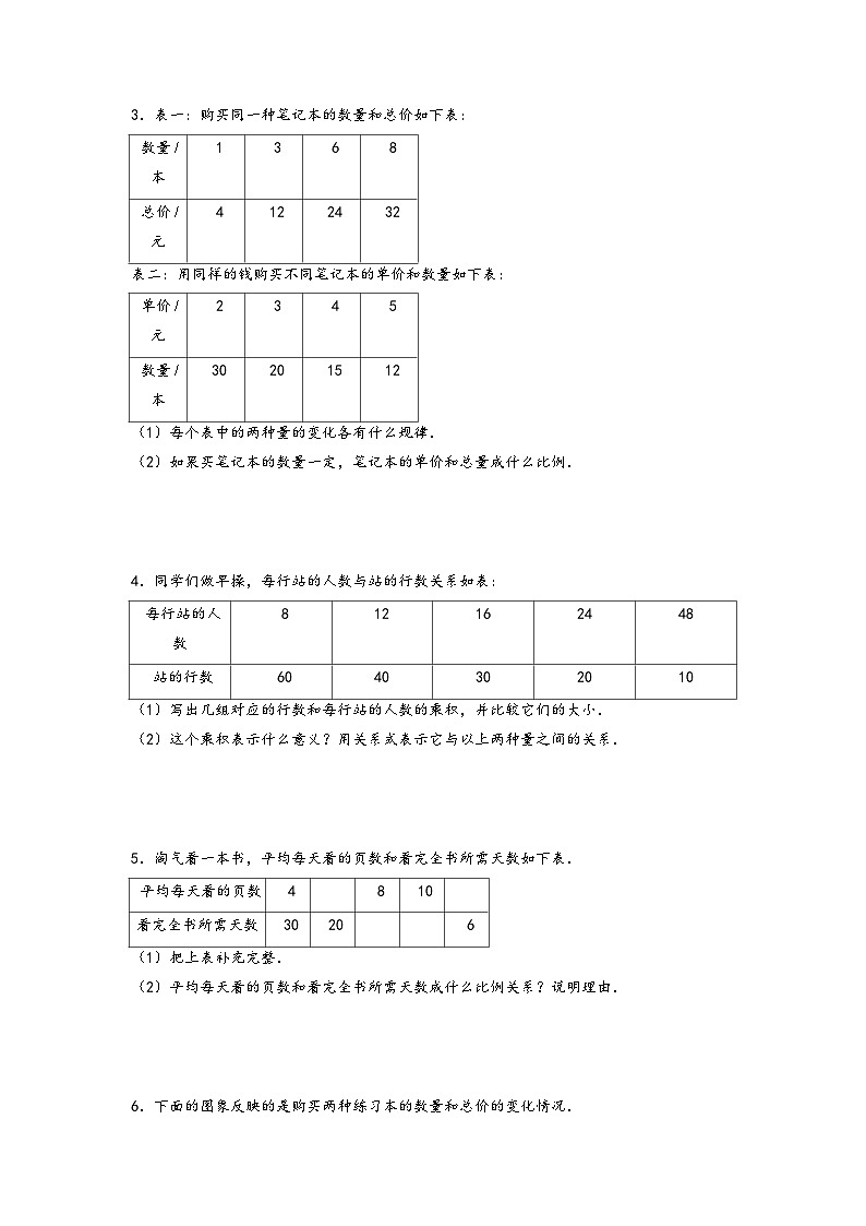 2022-2023学年小升初数学通用版应用题专项高频考点真题特训:正比例和反比例第2页