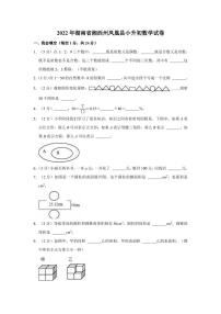 2022年湖南省湘西州凤凰县小升初数学试卷