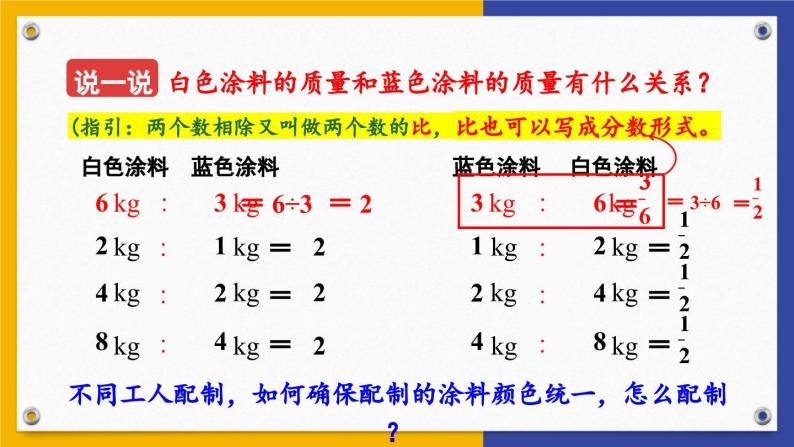 冀教版数学六年级上册 2.1.1比的意义 教学课件+同步教案07