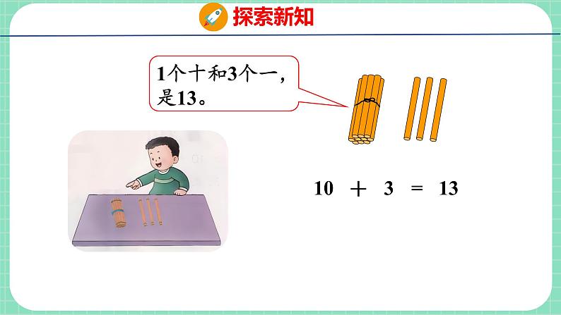 8.1 10加几和十几加几(课件)一年级上册数学冀教版第6页