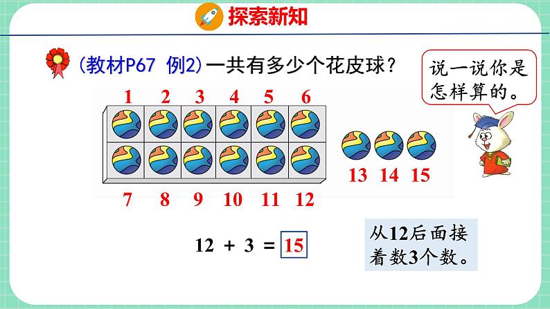 8.1 10加几和十几加几(课件)一年级上册数学冀教版第8页