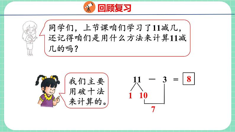 9.3 12减几(课件)一年级上册数学冀教版第3页