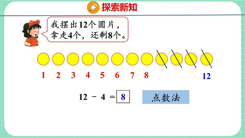 9.3 12减几(课件)一年级上册数学冀教版第6页