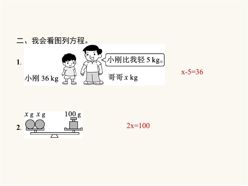 人教版(精编)小学数学五年级上册简易方程2解简易方程第1课时教学课件第3页