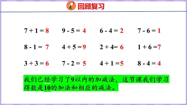 8.9 得数是10的加法和相应的减法(课件)苏教版数学一年级上册第3页