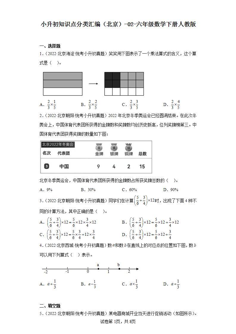 小升初知识点分类汇编（北京）-02-六年级数学下册人教版01