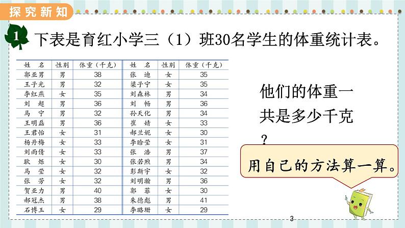翼教版数学3年级上册 第7单元 7.1 1吨有多重 PPT课件+教案03
