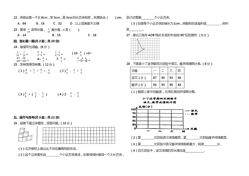 【期末夺冠金卷】-人教版五年级数学下册高频考点试题(含答案)第2页