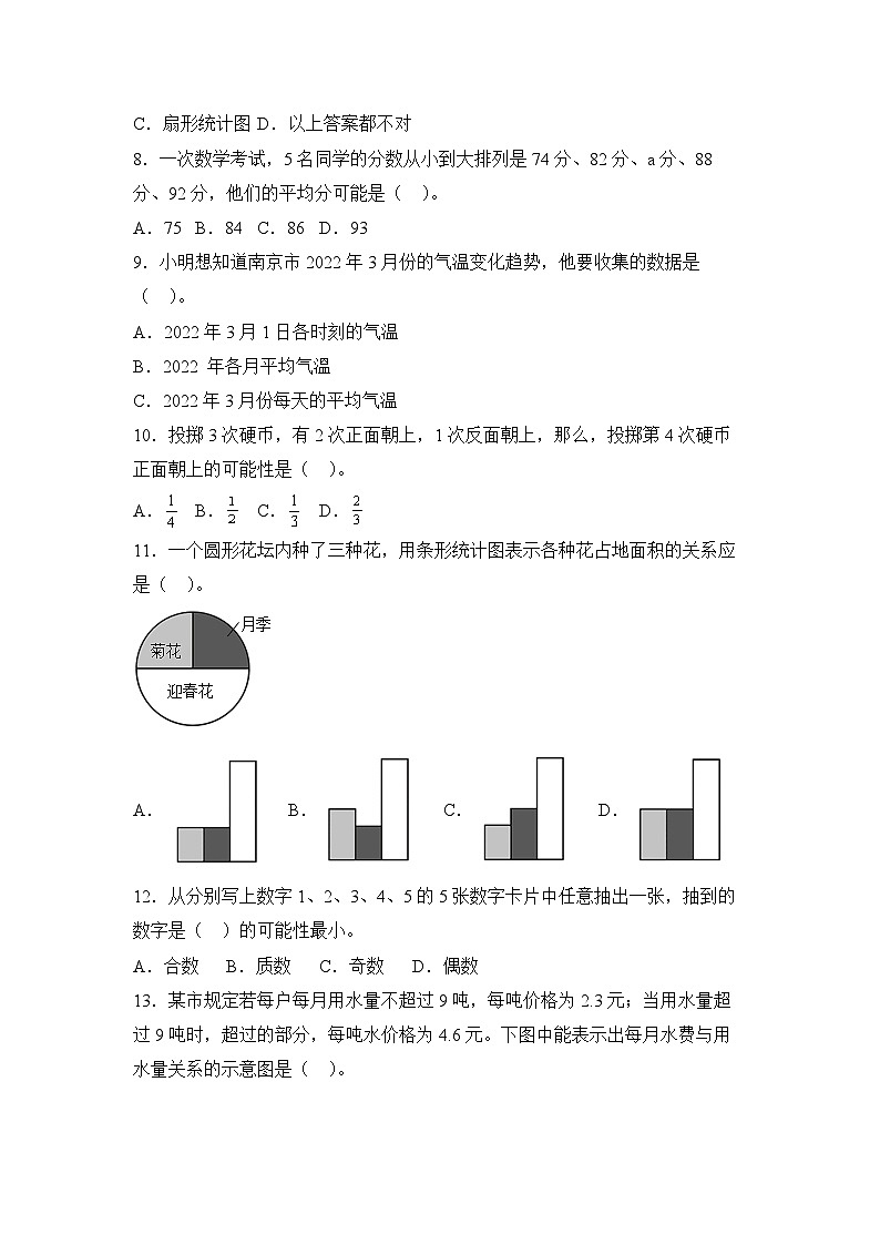 小升初数学真题分项汇编专题09统计与概率第2页