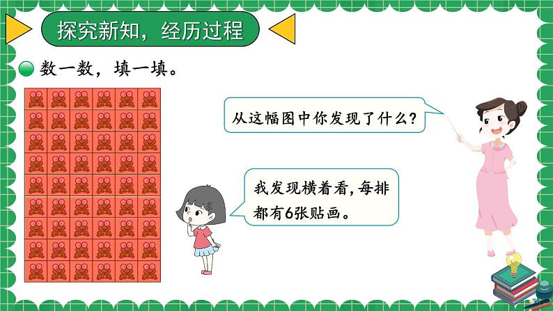 北师版数学二年级上册 8.1有多少张贴画 课件+同步教案03