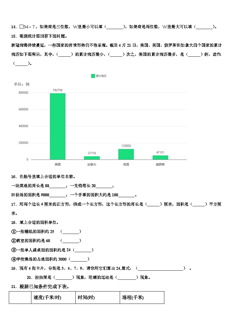 2022-2023学年西安市户县三下数学期末教学质量检测试题含解析第2页