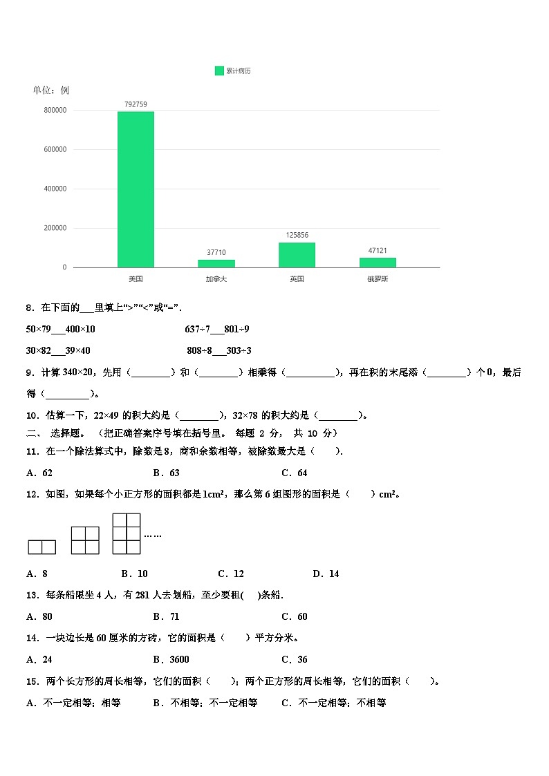 2022-2023学年邵阳市武冈市数学三下期末综合测试试题含解析第2页