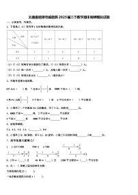 云南省昭通市威信县2023届三下数学期末调研模拟试题含解析