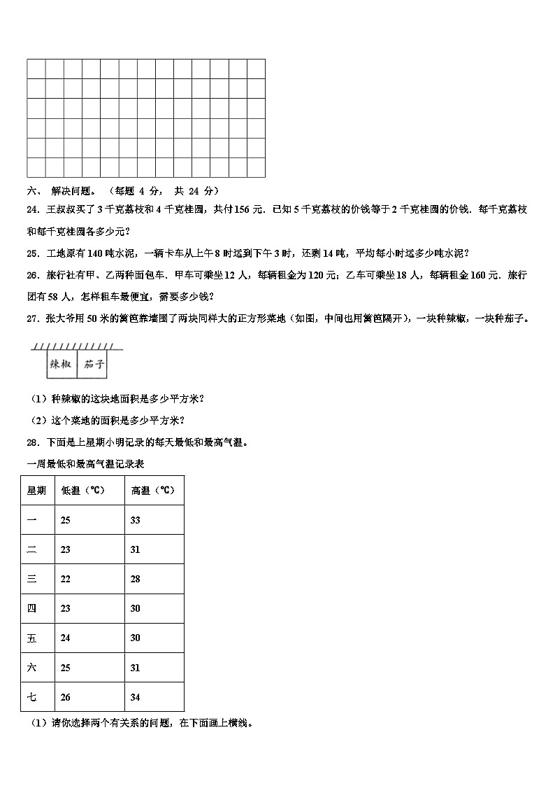吉林省延边朝鲜族自治州图们市2022-2023学年数学三下期末质量检测模拟试题含解析第3页