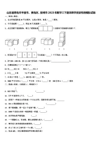 山东省青岛市平度市、黄岛区、胶州市2023年数学三下期末教学质量检测模拟试题含解析