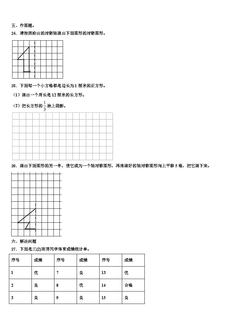昭觉县2022-2023学年数学三下期末统考模拟试题含解析03
