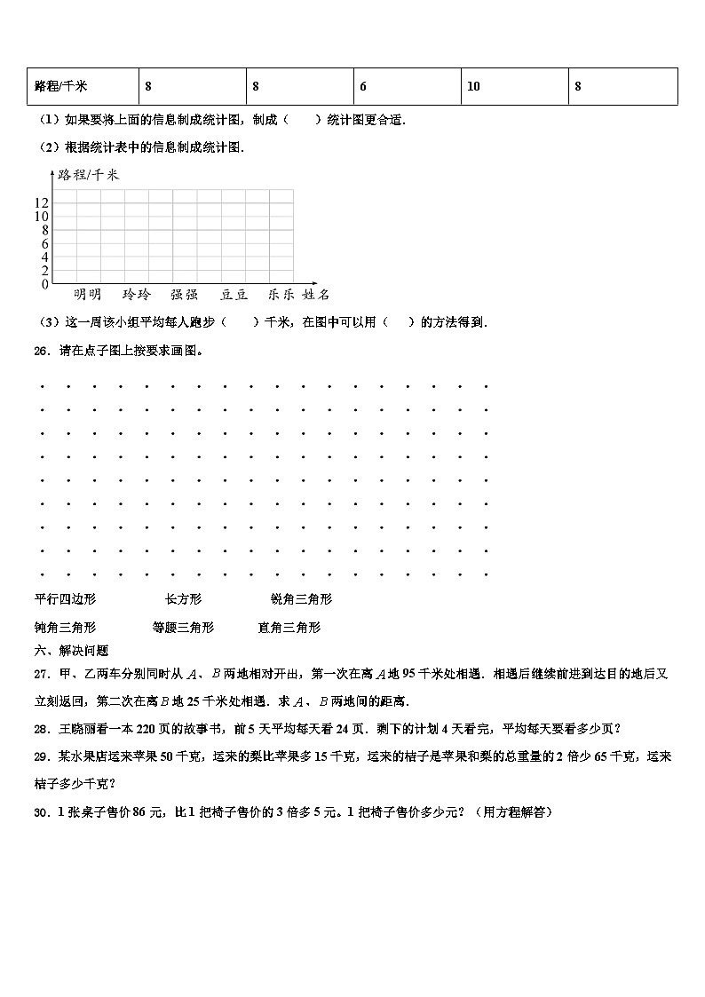 2023年修武县数学四年级第二学期期末综合测试模拟试题含解析第3页
