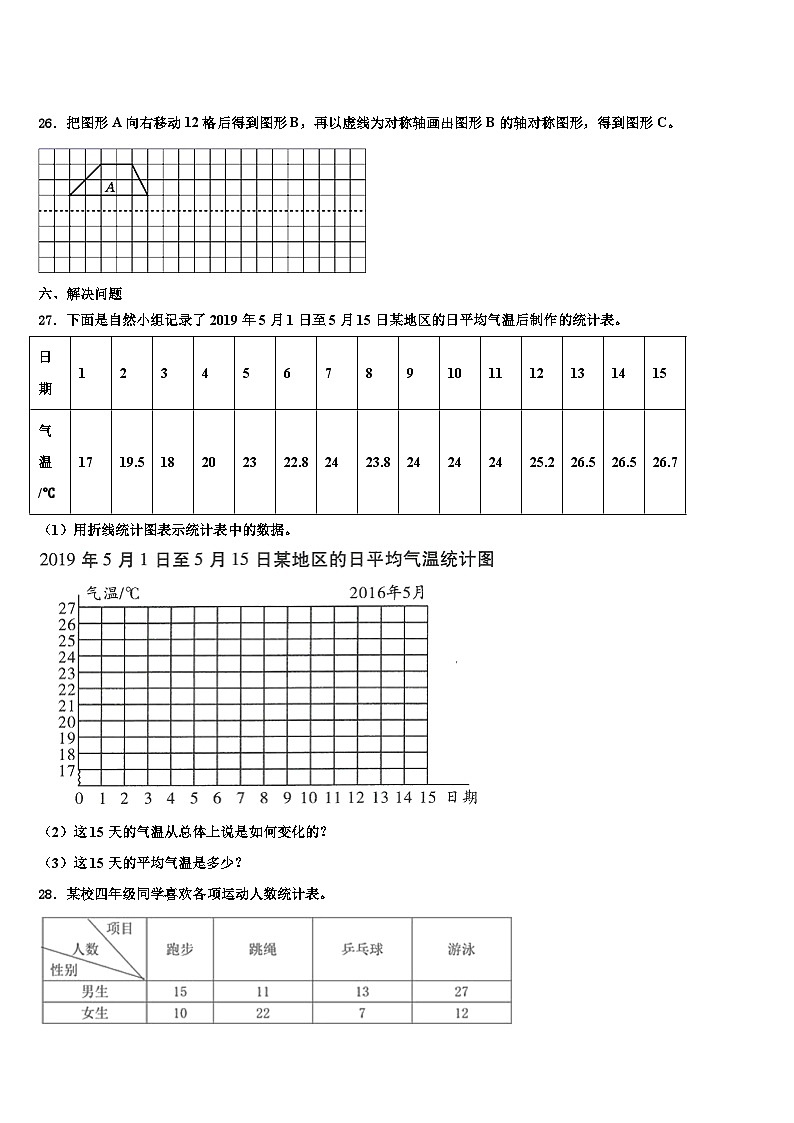 2023年广西壮族玉林市玉州区四年级数学第二学期期末考试试题含解析第3页