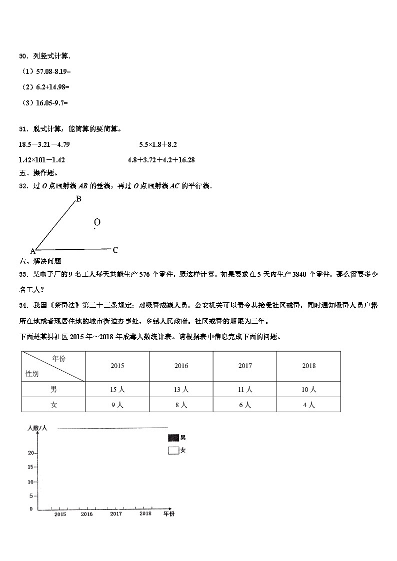2023年张家口市宣化区数学四下期末达标检测模拟试题含解析第3页