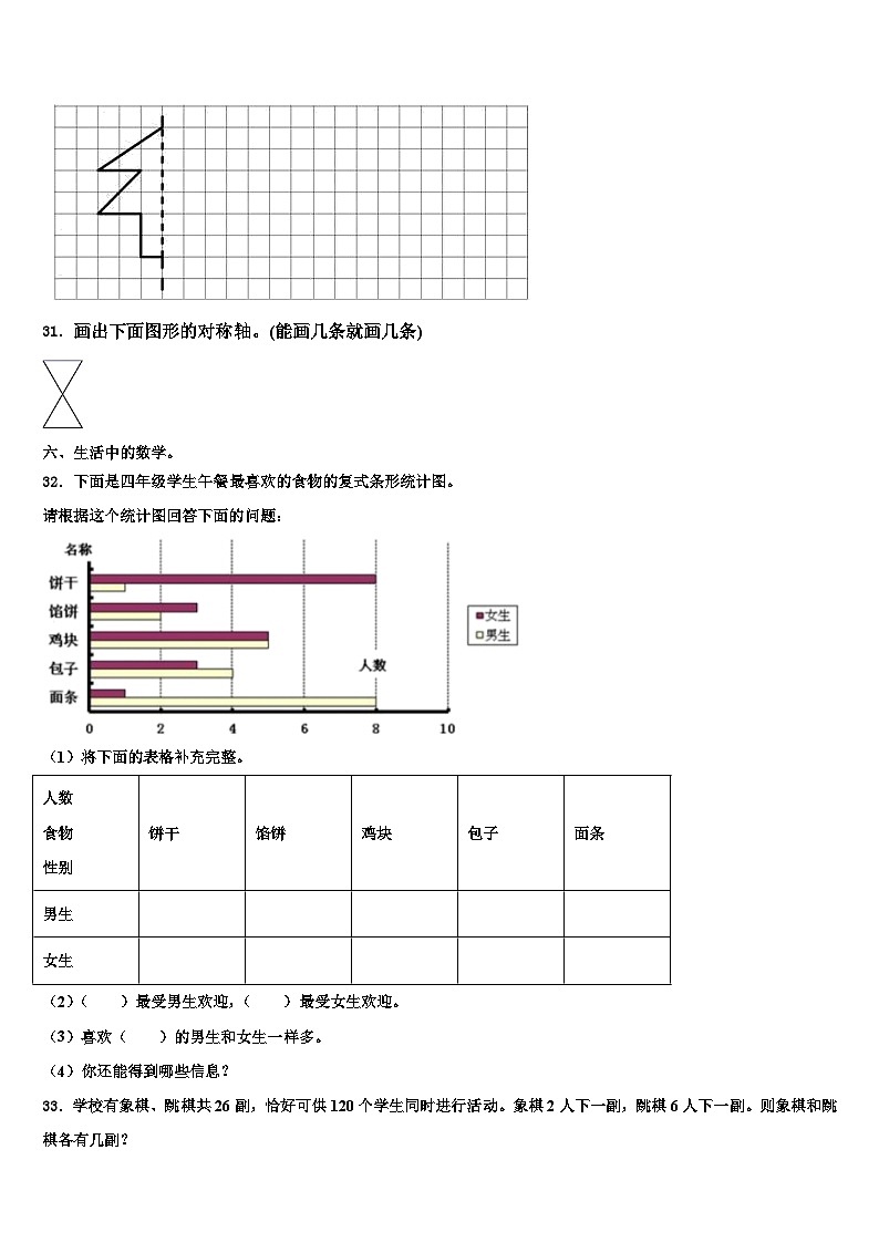 2023年文山壮族苗族自治州砚山县数学四下期末复习检测试题含解析第3页