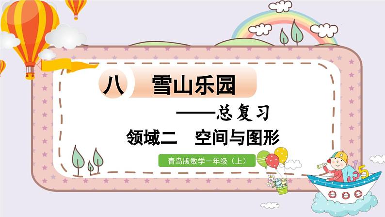 数学青岛一(上) 八 雪山乐园—总复习 领域二 空间与图形 PPT课件01