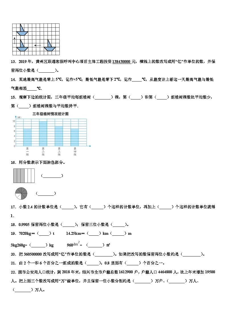 河北省衡水市武强县府兴小学2022-2023学年数学四下期末达标检测模拟试题含解析第2页